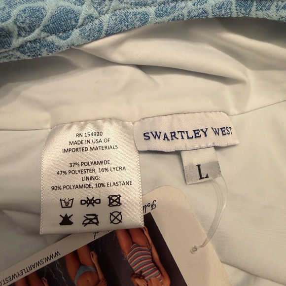 Swartley West Light Blue Women's One-Piece Swimsuit - Made in USA - Picture 6 of 8